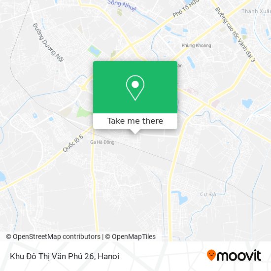 Khu Đô Thị Văn Phú 26 map