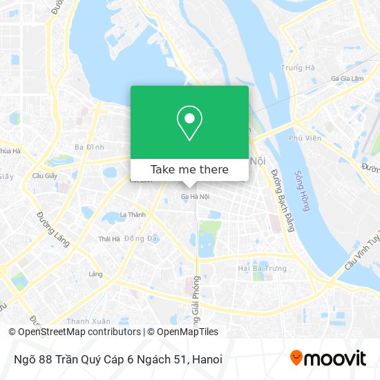 Ngõ 88 Trần Quý Cáp 6 Ngách 51 map