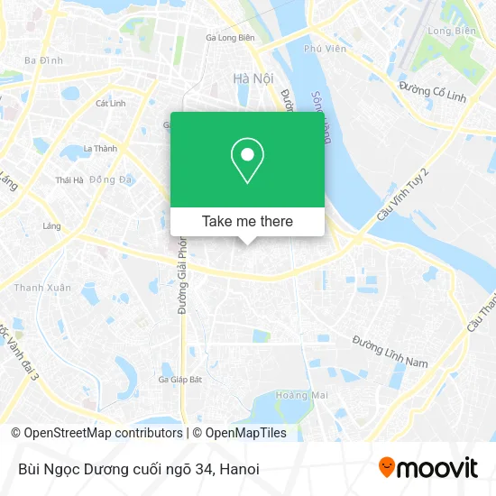 Bùi Ngọc Dương cuối ngõ 34 map
