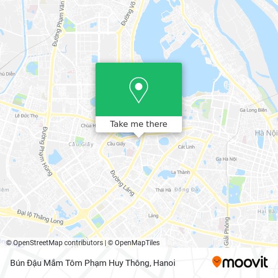 Bún Đậu Mắm Tôm Phạm Huy Thông map