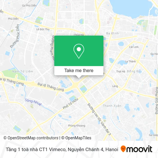 Tầng 1 toà nhà CT1 Vimeco, Nguyễn Chánh 4 map