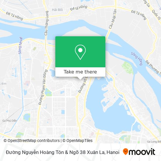 Đường Nguyễn Hoàng Tôn & Ngõ 38 Xuân La map