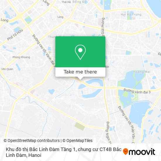 Khu đô thị Bắc Linh Đàm Tầng 1, chung cư CT4B Bắc Linh Đàm map