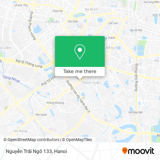 Nguyễn Trãi Ngõ 133 map