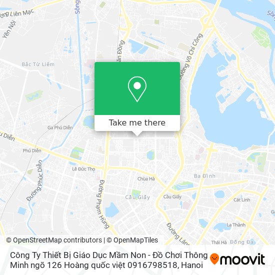 Công Ty Thiết Bị Giáo Dục Mầm Non - Đồ Chơi Thông Minh ngõ 126 Hoàng quốc việt 0916798518 map