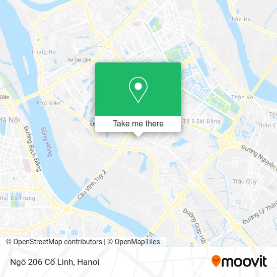 Ngõ 206 Cổ Linh map