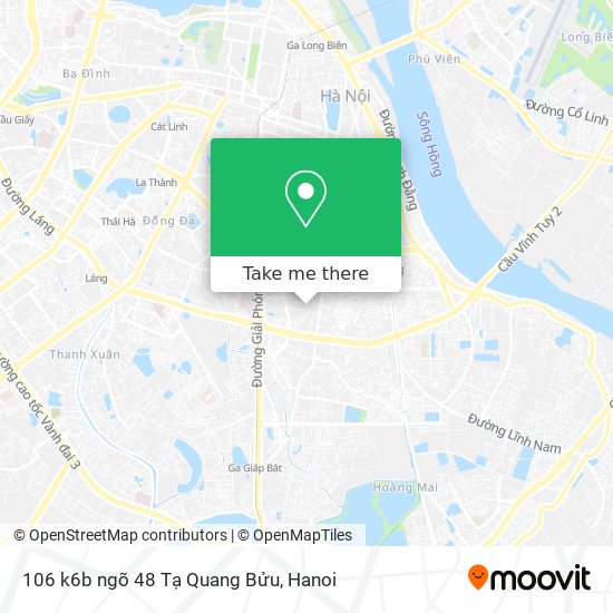 106 k6b ngõ 48 Tạ Quang Bửu map