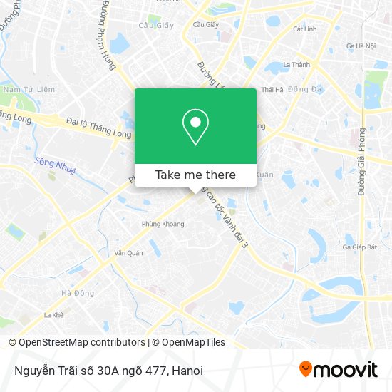 Nguyễn Trãi số 30A ngõ 477 map