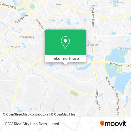 CGV Rice City Linh Đàm map