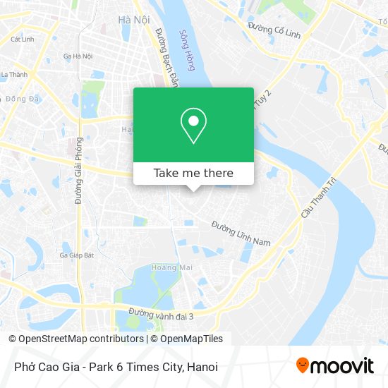 Phở Cao Gia - Park 6 Times City map