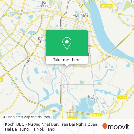 Kochi BBQ - Nướng Nhật Bản, Trần Đại Nghĩa Quận Hai Bà Trưng, Hà Nội map