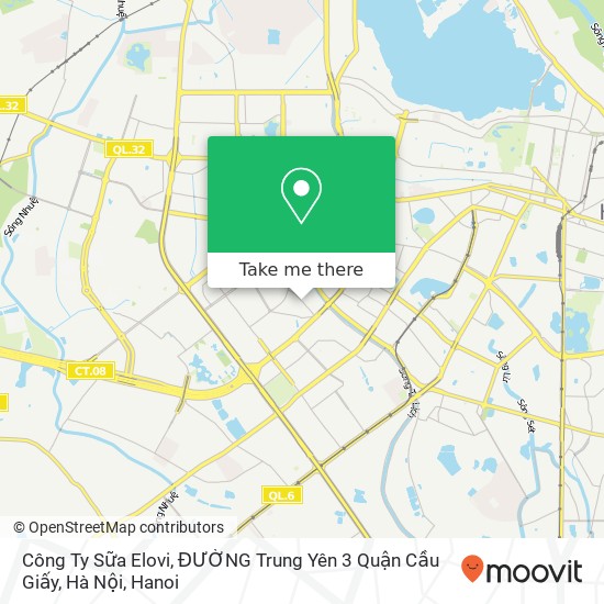 Công Ty Sữa Elovi, ĐƯỜNG Trung Yên 3 Quận Cầu Giấy, Hà Nội map