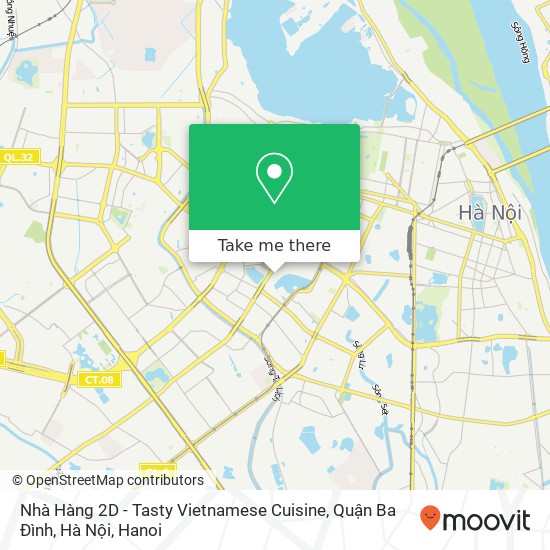 Nhà Hàng 2D - Tasty Vietnamese Cuisine, Quận Ba Đình, Hà Nội map