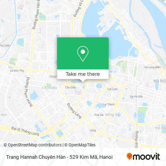 Trang Hannah Chuyên Hàn - 529 Kim Mã map