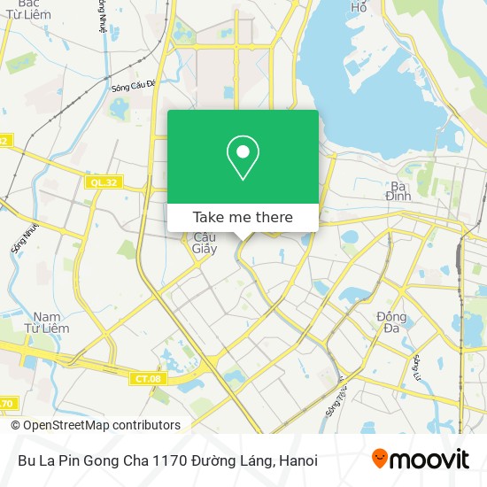 Bu La Pin Gong Cha 1170 Đường Láng map