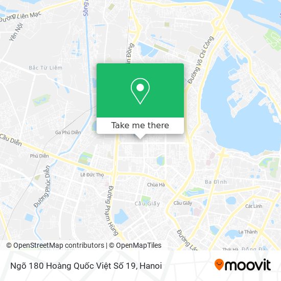 Ngõ 180 Hoàng Quốc Việt Số 19 map
