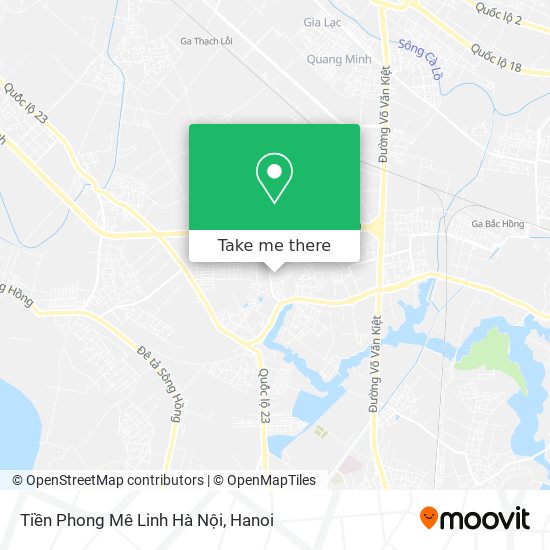 Tiền Phong Mê Linh Hà Nội map