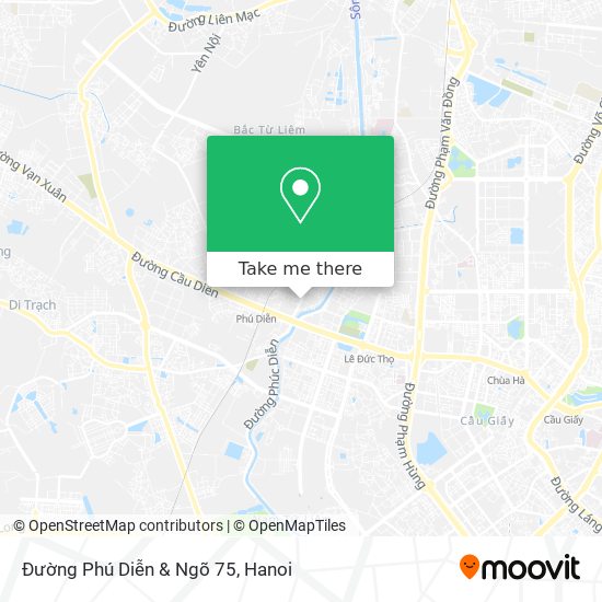 Đường Phú Diễn & Ngõ 75 map