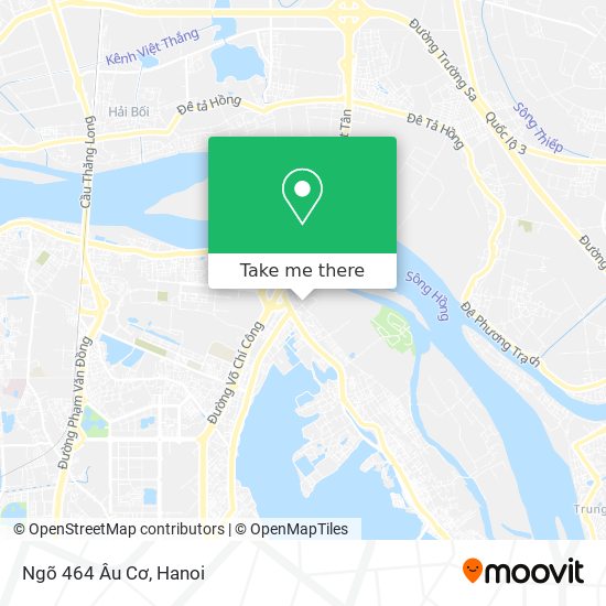 Ngõ 464 Âu Cơ map