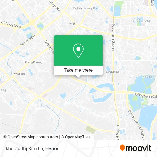 khu đô thị Kim Lũ map