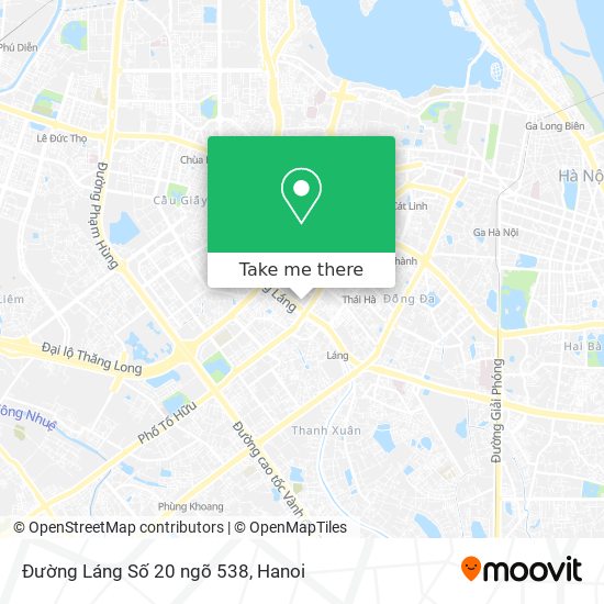 Đường Láng Số 20 ngõ 538 map