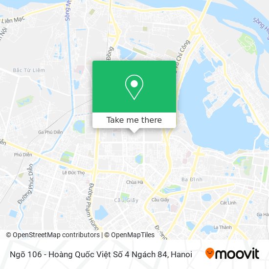 Ngõ 106 - Hoàng Quốc Việt Số 4 Ngách 84 map