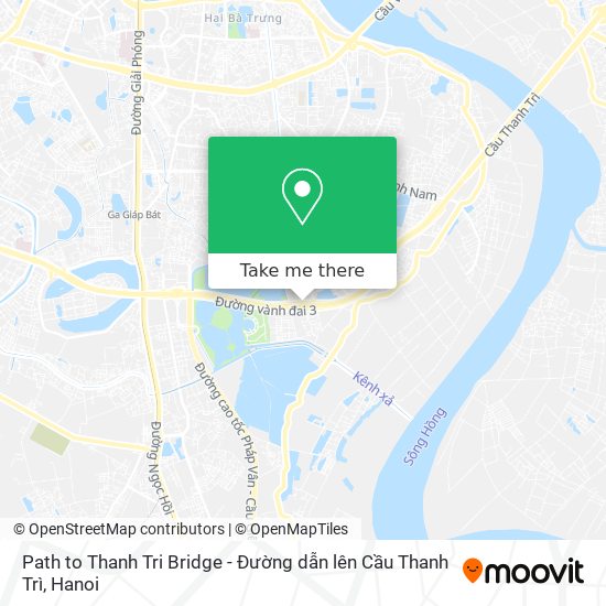 Path to Thanh Tri Bridge - Đường dẫn lên Cầu Thanh Trì map