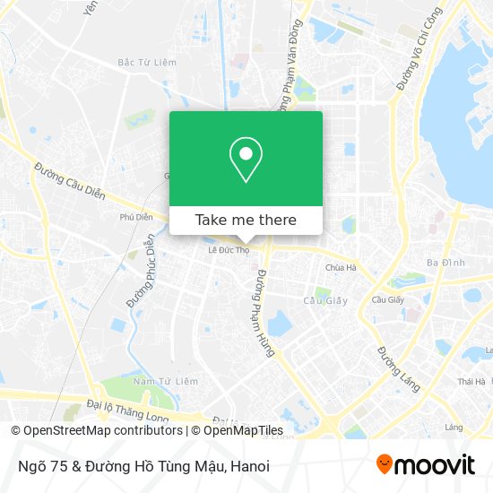 Ngõ 75 & Đường Hồ Tùng Mậu map