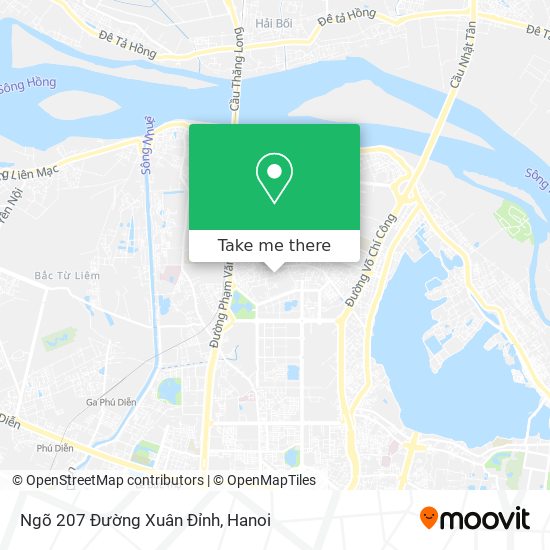 Ngõ 207 Đường Xuân Đỉnh map