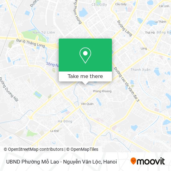 UBND Phường Mỗ Lao - Nguyễn Văn Lộc map