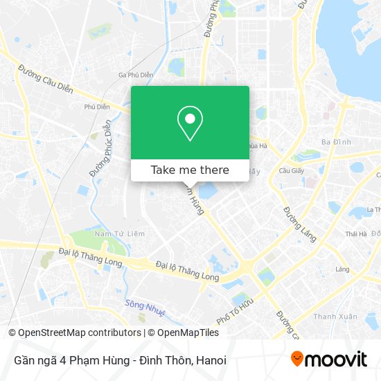 Gần ngã 4 Phạm Hùng - Đình Thôn map