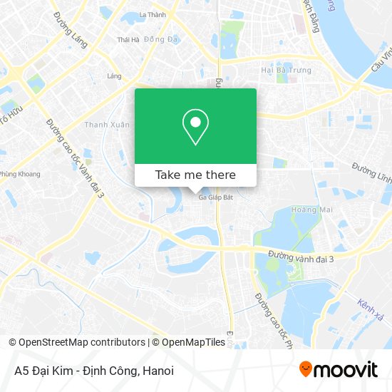 A5 Đại Kim - Định Công map
