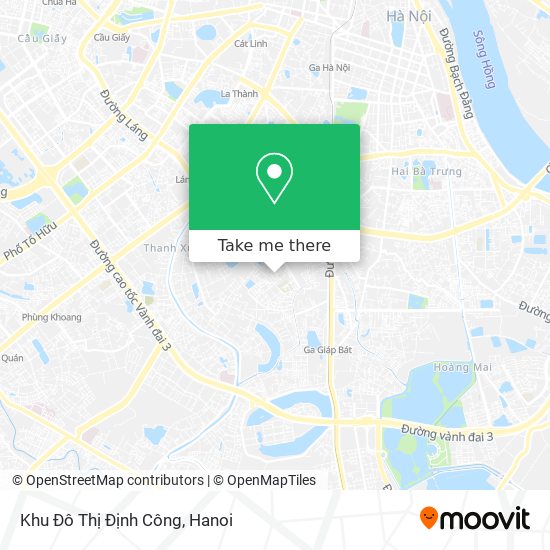 Khu Đô Thị Định Công map