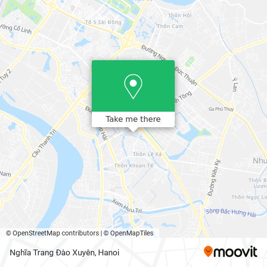 Nghĩa Trang Đào Xuyên map