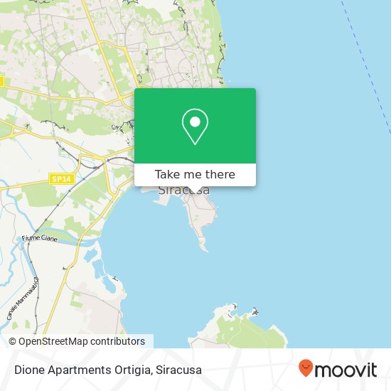 Dione Apartments Ortigia map