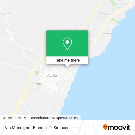 Via Monsignor Blandini, 9 map