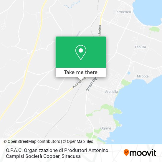 O.P.A.C. Organizzazione di Produttori Antonino Campisi Società Cooper map