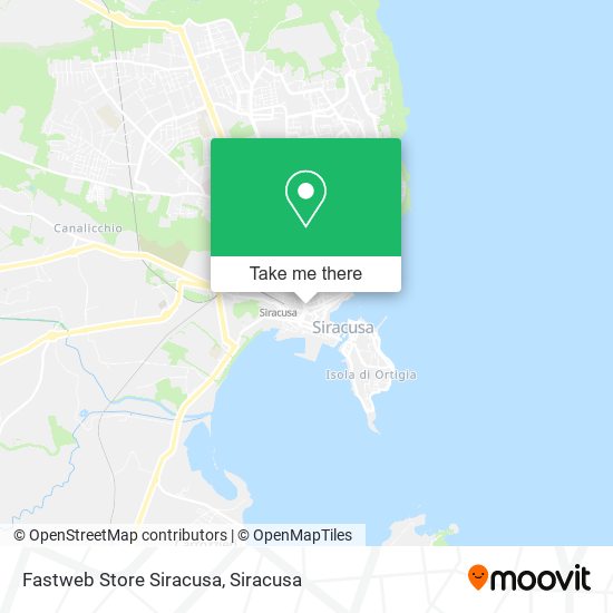 Fastweb Store Siracusa map