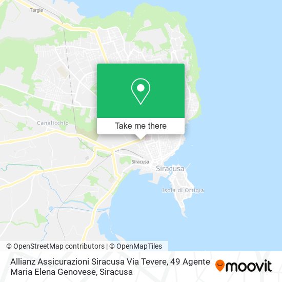 Allianz Assicurazioni Siracusa Via Tevere, 49 Agente Maria Elena Genovese map