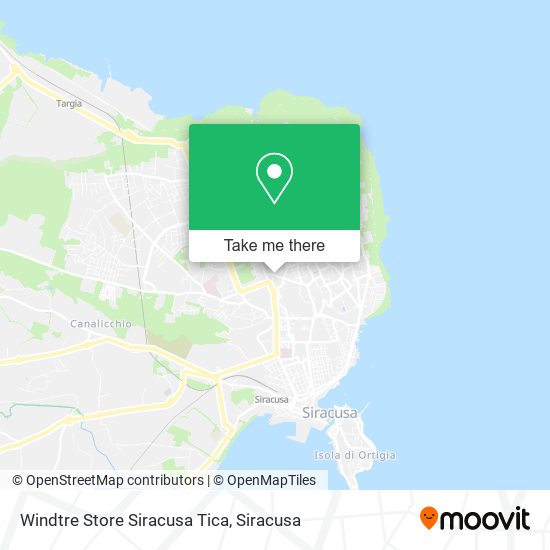 Windtre Store Siracusa Tica map