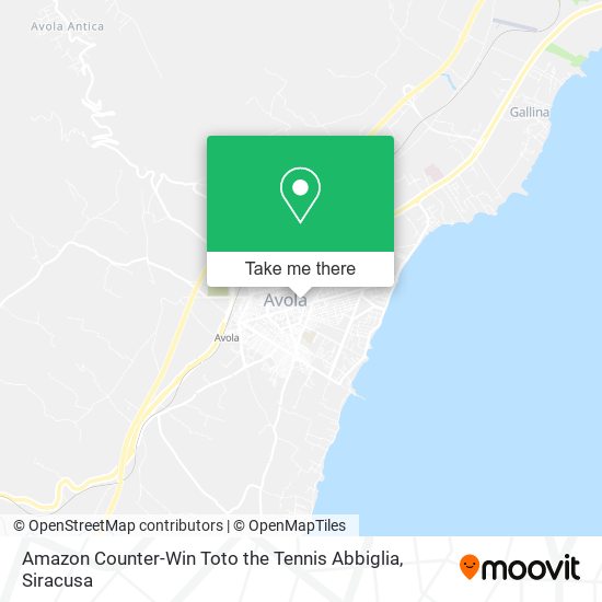 Amazon Counter-Win Toto the Tennis Abbiglia map