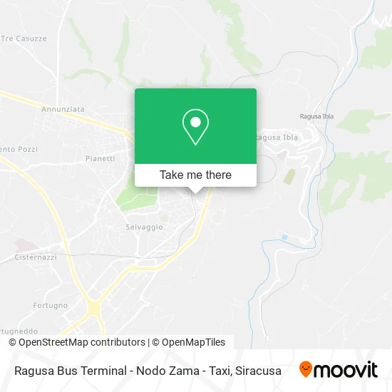 Ragusa Bus Terminal - Zama Node - Taxi map