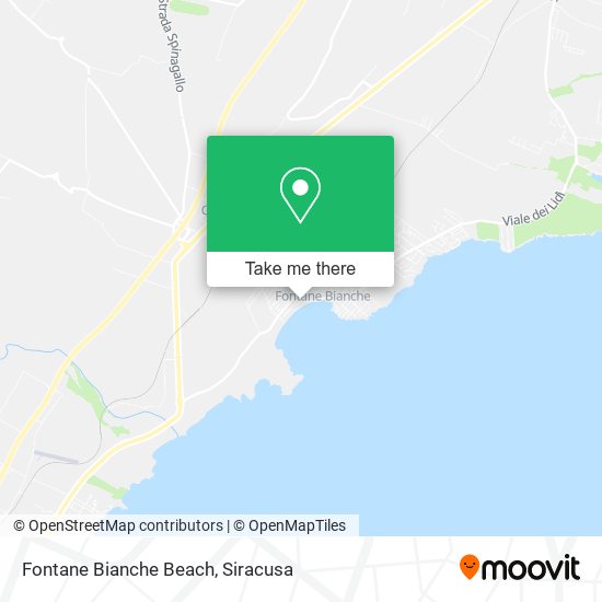 Fontane Bianche Beach map