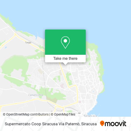 Supermercato Coop Siracusa Via Paternò map