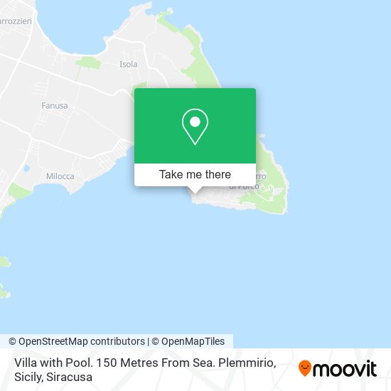 Villa with Pool. 150 Metres From Sea. Plemmirio, Sicily map