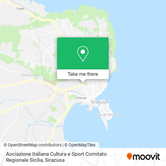 Aociazione Italiana Cultura e Sport Comitato Regionale Sicilia map