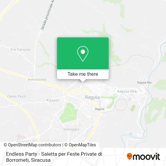 Endless Party - Saletta per Feste Private di Borrometi map