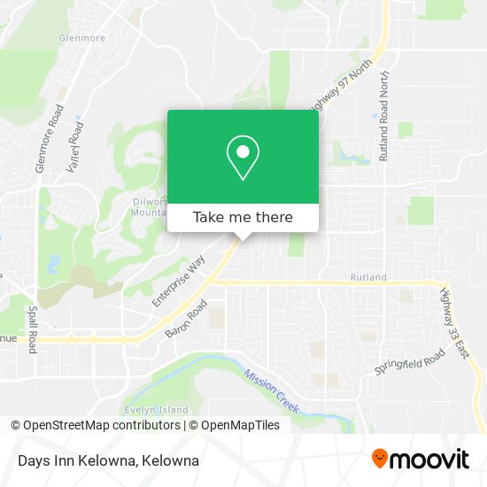 Days Inn Kelowna map