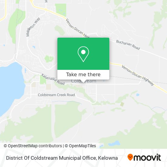 District Of Coldstream Municipal Office map