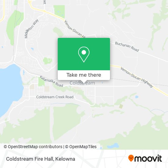 Coldstream Fire Hall map